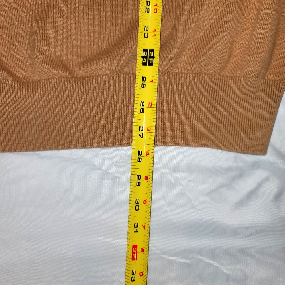Tommy Hilfiger XL Tan 1/4 Zip Pullover Sweater - Picture 5 of 5